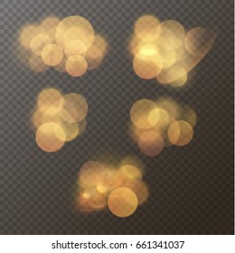 Collection of groups transparent bokeh vector effect eps10.