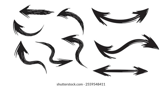 collection of grunge arrows vector design elements for graphics resources 