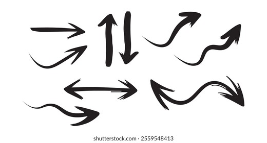 collection of grunge arrows vector design elements for graphics resources 