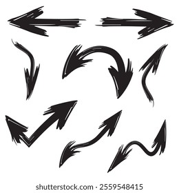 collection of grunge arrows vector design elements for graphics resources 