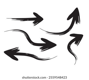 collection of grunge arrows vector design elements for graphics resources 