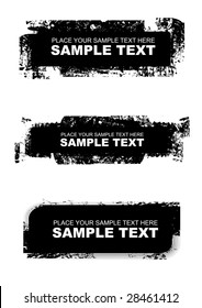 collection grunge banners, vector illustration
