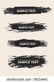 collection grunge banners, vector illustration