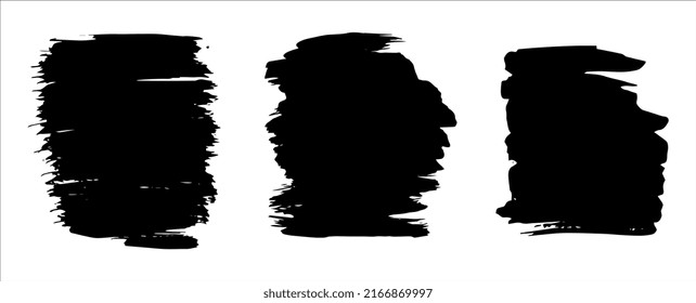 collection of grunge black paint, ink brush strokes. Brushes, lines, brush, strokes, grunge, dirty, backdrop. Grunge backgrounds set vector eps 10