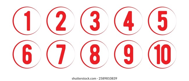 Collection grunge brush drawn numbers from 0 to 9. Dirty painted numbers set. Hand drawn typography vector elements in eps 10.