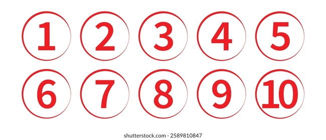 Collection grunge brush drawn numbers from 0 to 9. Dirty painted numbers set. Hand drawn typography vector elements in eps 10.