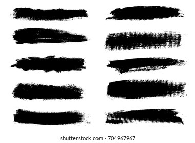 Collection of grunge brush strokes.Vector grunge brushes.