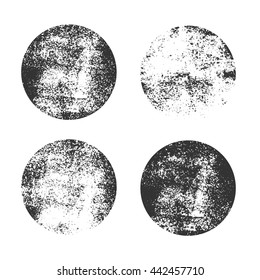 Collection of grunge circle shapes. design elements for logo, branding, label. Old, dirty forms.