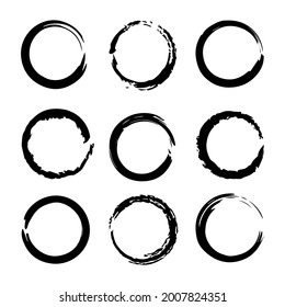 Colección de formas de círculos ondulados. Vector