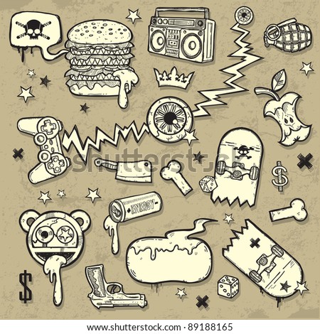 Collection of grunge clip-arts