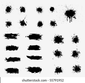 Collection of grunge elements. Vector.