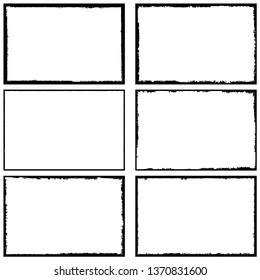 Collection of grunge frames. Templates for inserting text