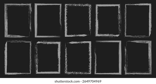 Coleção de textura de papel de sobreposição grunge, capa de foto danificada, fundo rasgado ou rasgado retro, moldura de pincelada de tinta angustiada e filtro de banner sujo com borda irregular, respingo e grão de poeira.