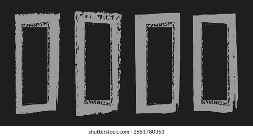 Coleção de textura de papel de sobreposição grunge, capa de foto danificada, fundo rasgado ou rasgado retro, vetor
