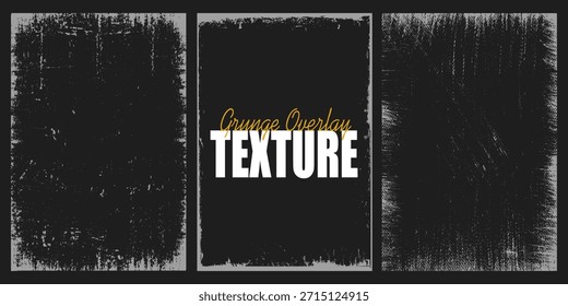 Coleção de textura de papel de sobreposição grunge, capa de foto danificada, fundo rasgado ou rasgado retro, moldura de pincelada de tinta angustiada e filtro de banner sujo com borda irregular, respingo e grão de poeira.