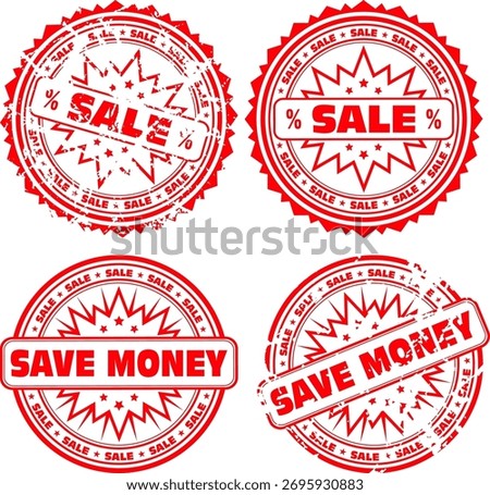 Collection grunge stamps, element for design, vector illustration
