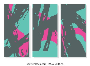 Collection of grunge textured vector background. Trendy backdrop ideas for home decor, banner, poster, template, brochure, flyer, postcard, rugs and carpet, curtains, bedsheet. Vector 