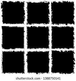 Collection of grunge textures. Set of gloomy backgrounds