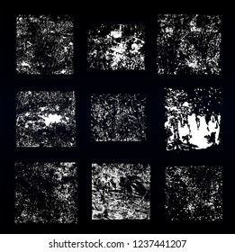 Collection of grunge textures vector