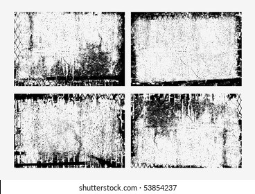 Collection of grunge textures. Vector.