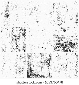 Collection of grunge textures. Vector illustration