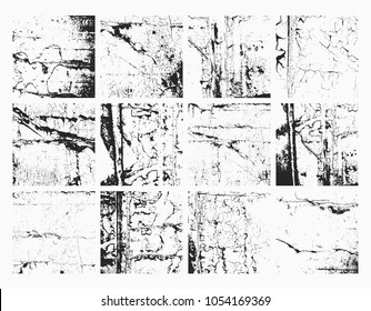 Collection of grunge textures. Vector illustration