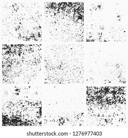 Colección de texturas gruesas. Ilustración del vector