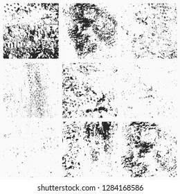 Collection of grunge textures. Vector illustration
