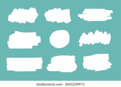 Sammlung von rauen rauen Textur Hintergrund mit Pinsel Strich Effekt Vektor