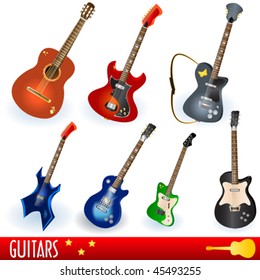 Collection of guitars