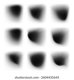 Collection of halftone patterns with different dot arrangements