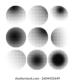 Collection of halftone patterns with different dot arrangements