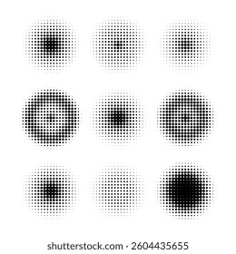 Collection of halftone patterns with different dot arrangements