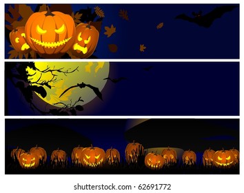 Collection of Halloween banners