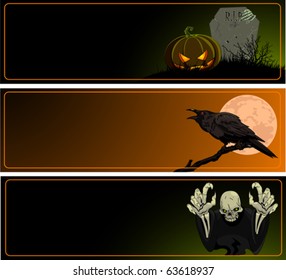 A collection of Halloween banners