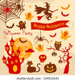 Collection of Halloween Design Elements