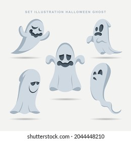 Diseño de plantilla de fantasía fantasma de Halloween de colección