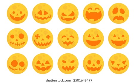 Collection of Halloween items with various creepy faces.