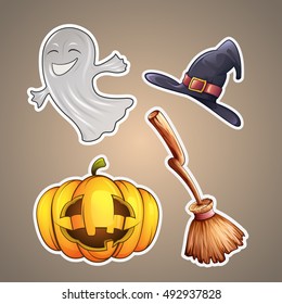 Collection of Halloween related objects and creatures