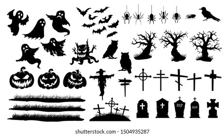 Set Halloween Illustration Verto Stock Vector (Royalty Free) 1175982415