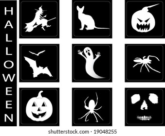 A collection of Halloween Stamp silhouettes - Check out my portfolio for other collections.