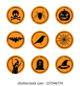 Collection of halloween stickers for your design