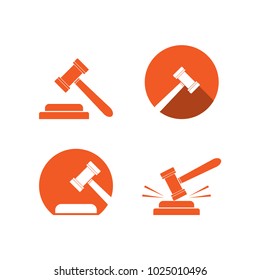 Collection of hammer law template vector