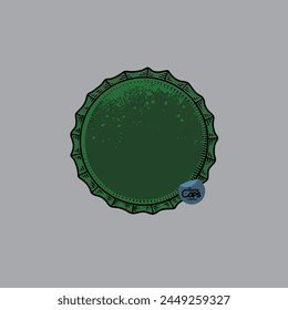 Collection of hand draw beverage bottle caps for shirt design. vector