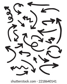 collection Hand drawn arrow  doodle