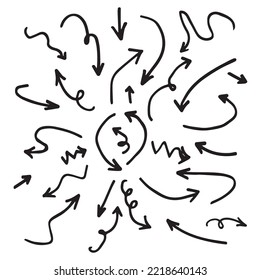 collection Hand drawn arrow  doodle