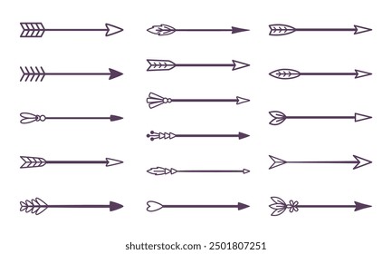 Collection of hand drawn arrows authors work