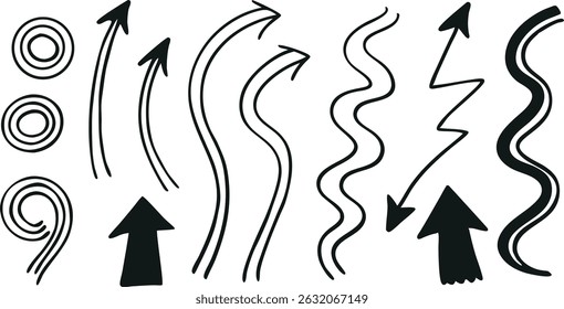Collection of Hand Drawn Arrows Curves And Other Design Elements
