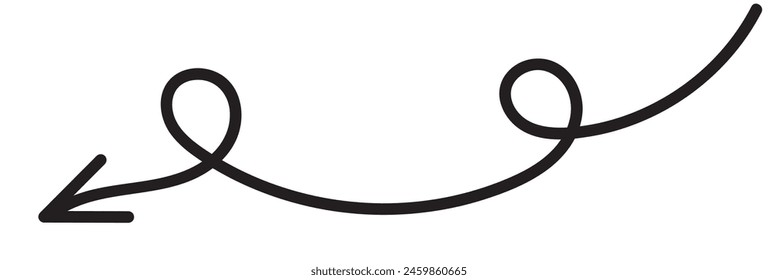  Collection hand drawn arrows. Set simple arrows isolated on white background. Arrow mark icons. Arrow paint - stock vector.