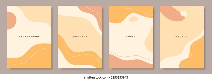 Collection of hand drawn artistic background designs. Can be used for wall decoration, book covers, brochures, posters, flyer designs. Vector illustration